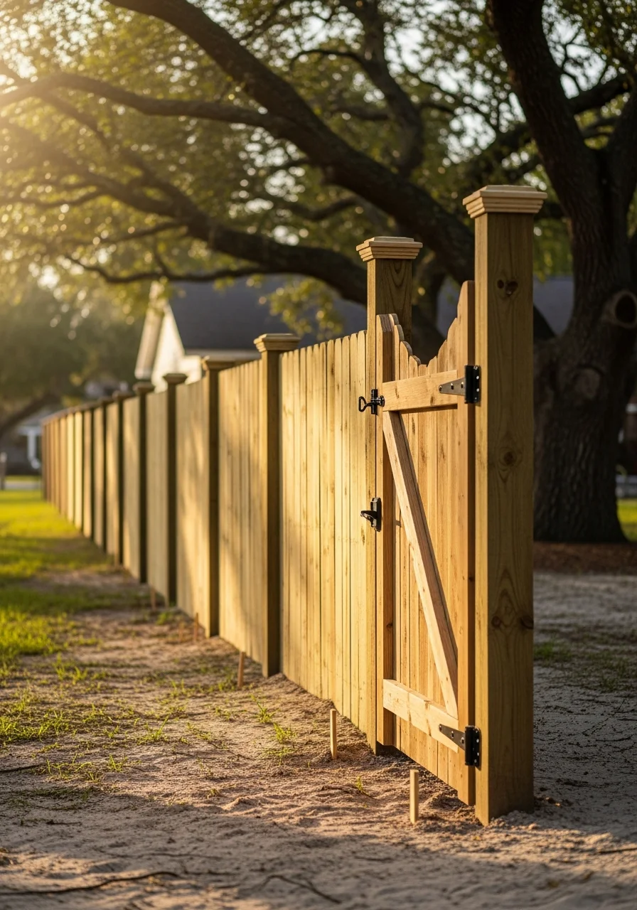 Commercial property in Jacksonville NC with automatic gate and access control system installed by Gator Strong.
